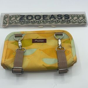 PO CAMPO Yellow Six Corners Wristlet Bicycle Stroller Clip Bag